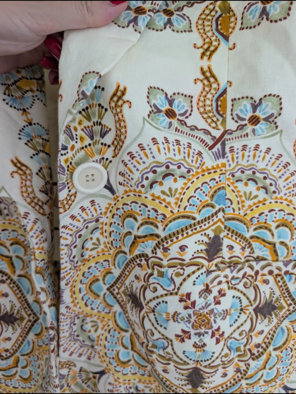 2 Pieces Zara Printed Linen Set/ Suit